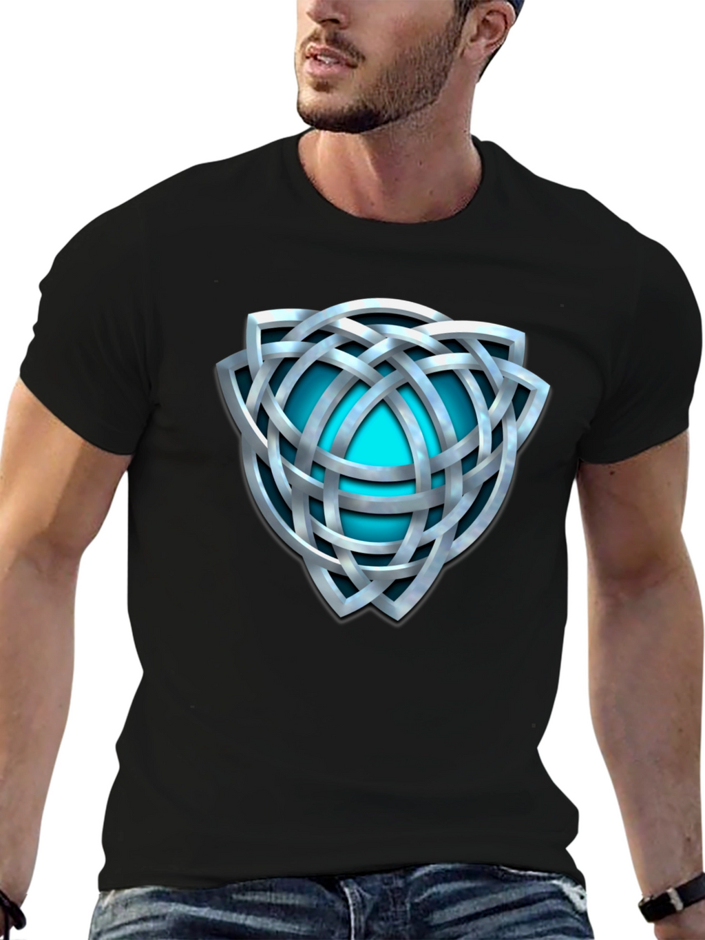 Celtic Knot Graphic Tee - Black