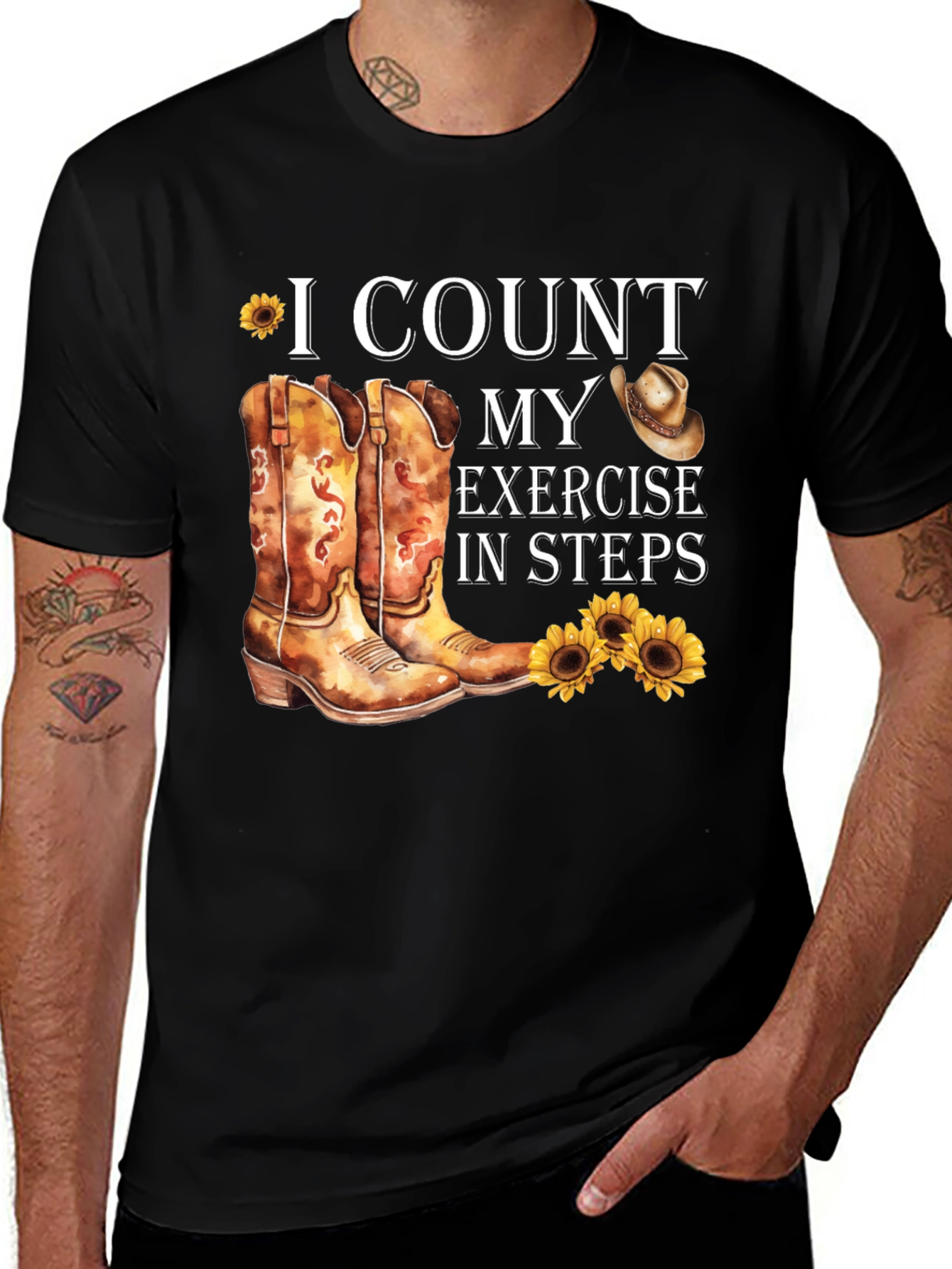 I Count My Exercise In Steps T-Shirt
