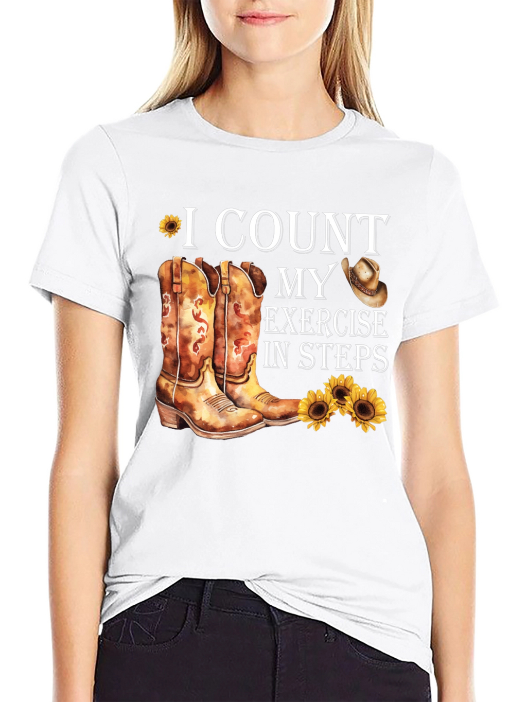 I Count My Exercise In Steps T-Shirt