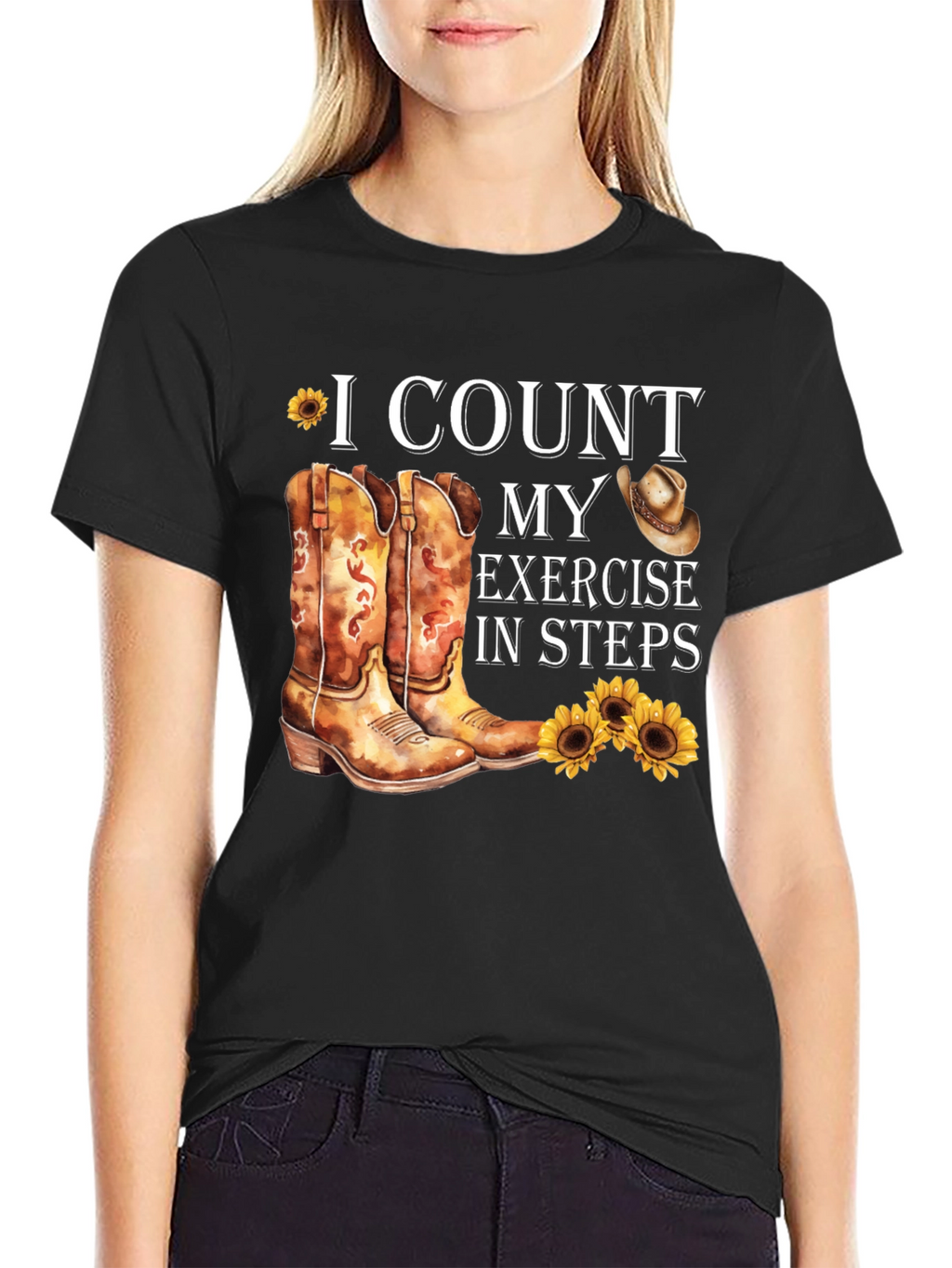 I Count My Exercise In Steps T-Shirt