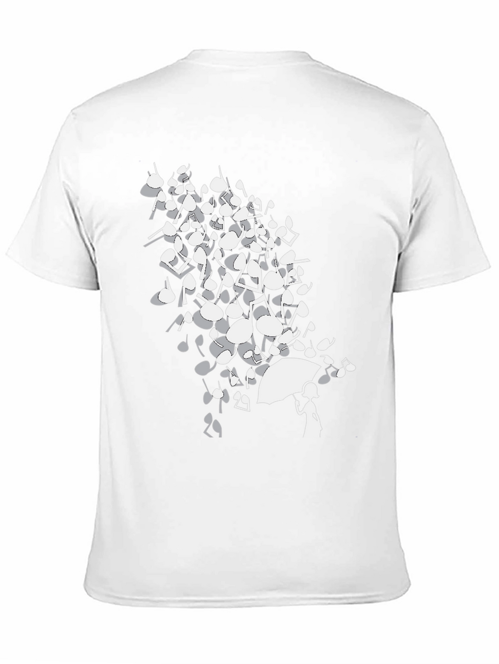 Musical Notes Umbrella Graphic T-Shirt