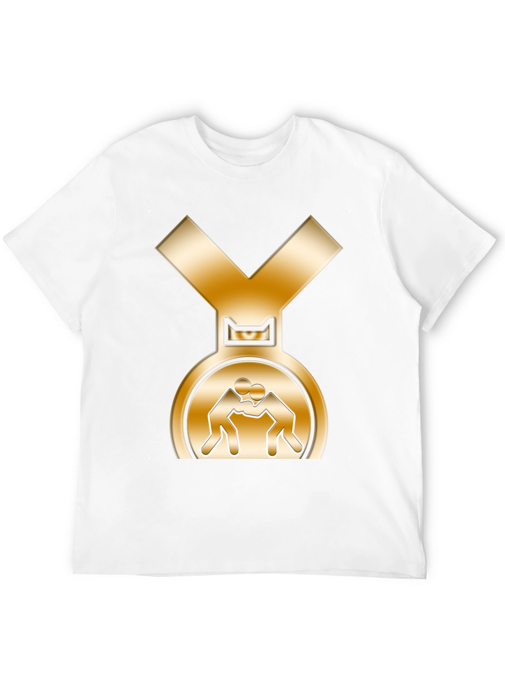 Wrestling Gold Medal Graphic Tee - Black