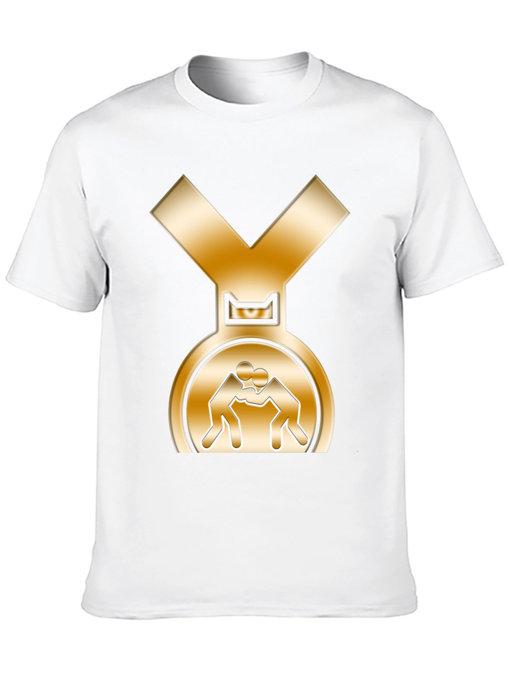 Wrestling Gold Medal Graphic Tee - Black