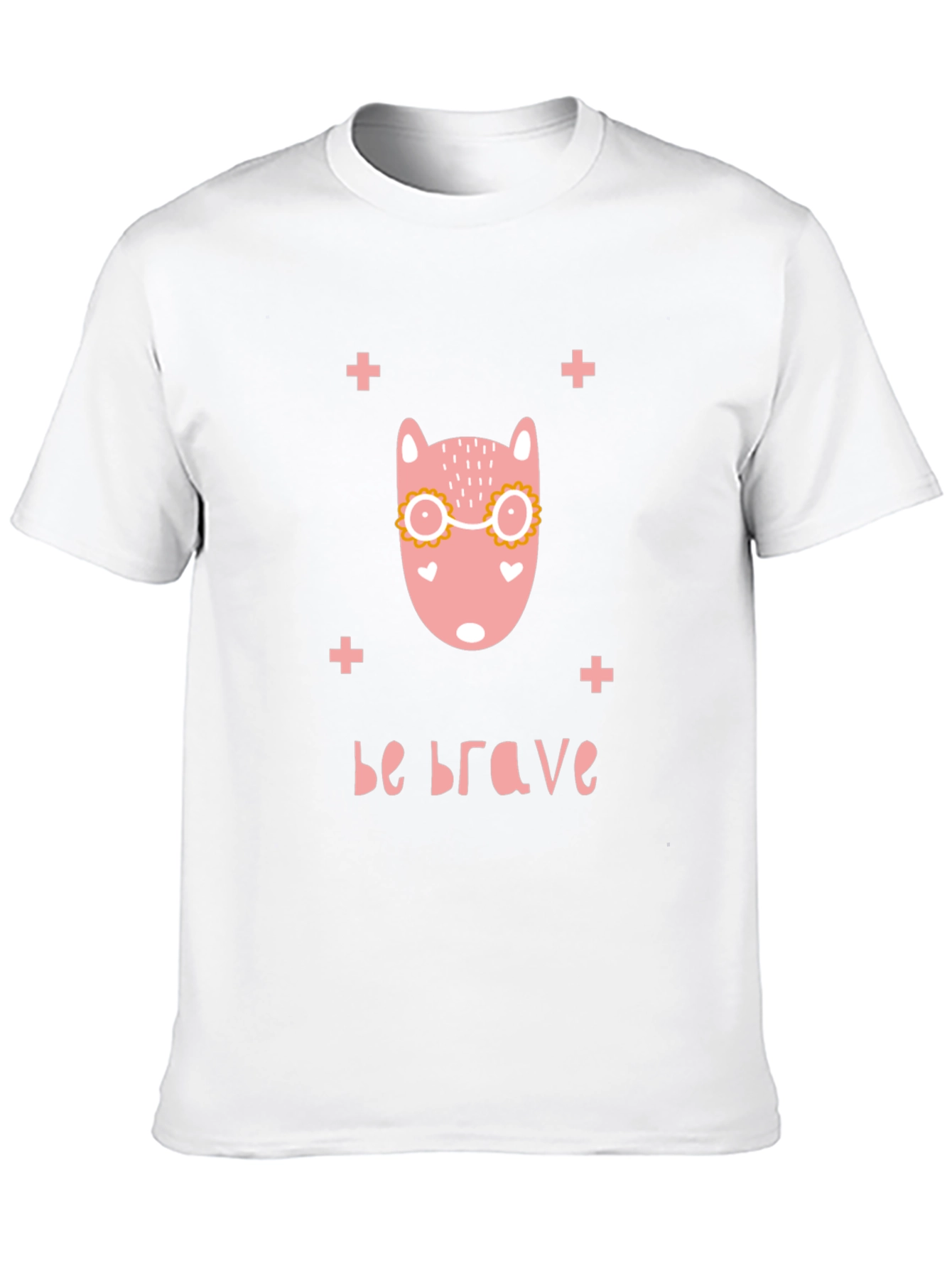 Be Brave Graphic T-Shirt - Cute Animal Design