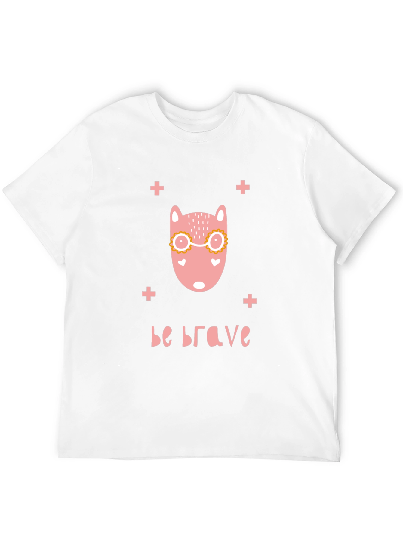 Be Brave Graphic T-Shirt - Cute Animal Design