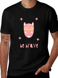 Be Brave Graphic T-Shirt - Cute Animal Design
