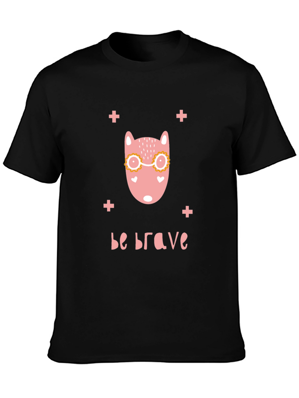 Be Brave Graphic T-Shirt - Cute Animal Design