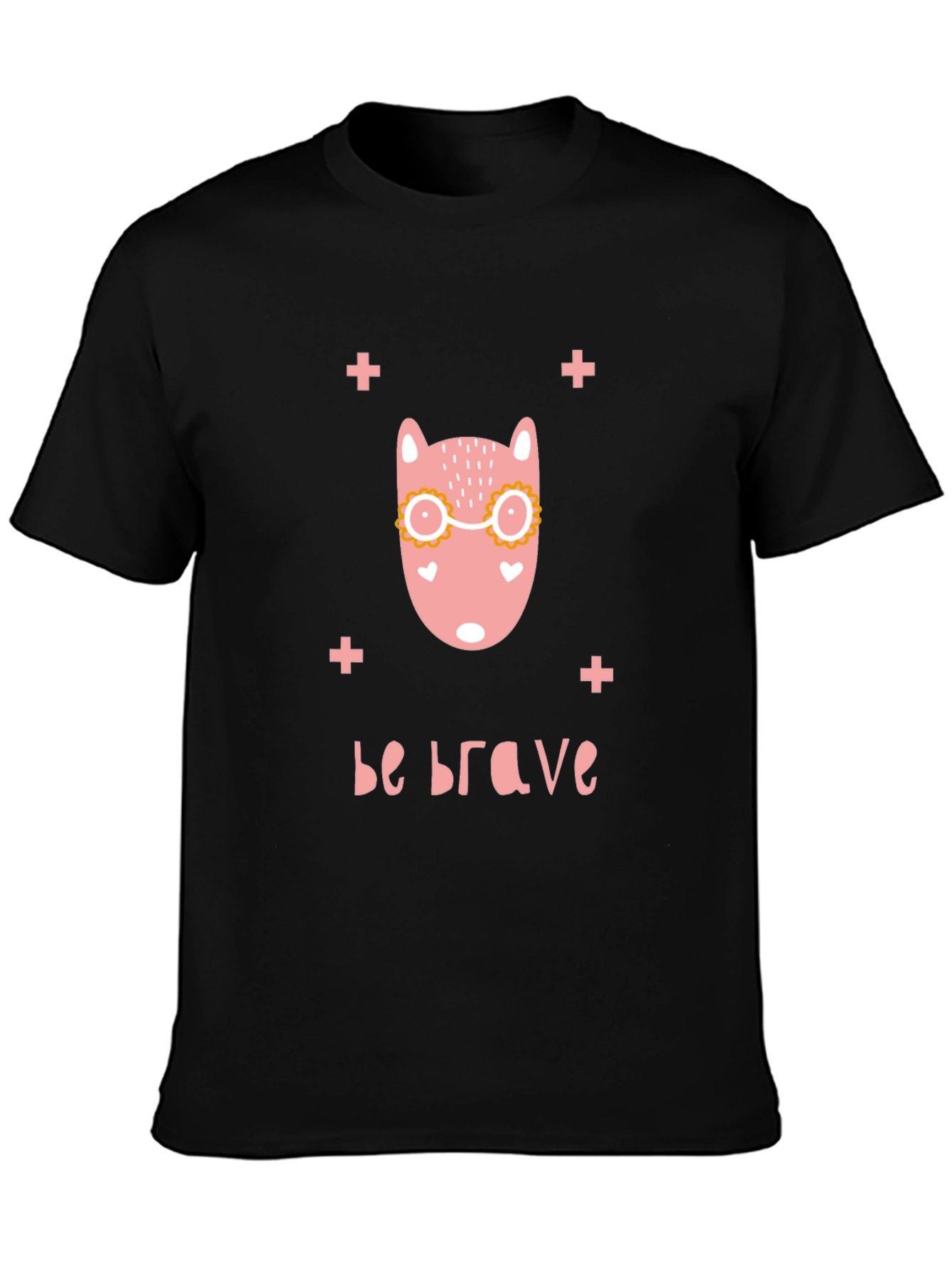 Be Brave Graphic T-Shirt - Cute Animal Design