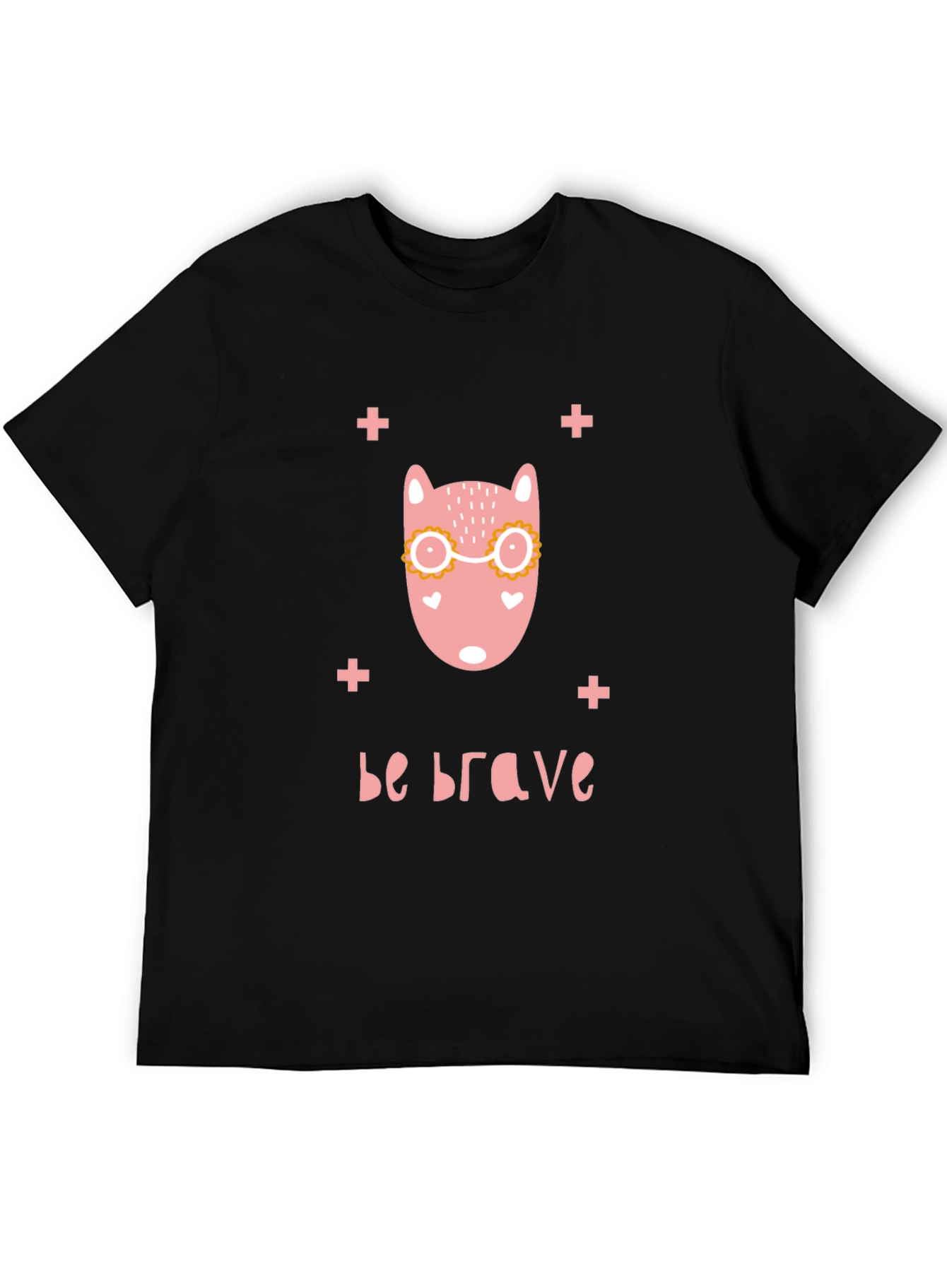 Be Brave Graphic T-Shirt - Cute Animal Design