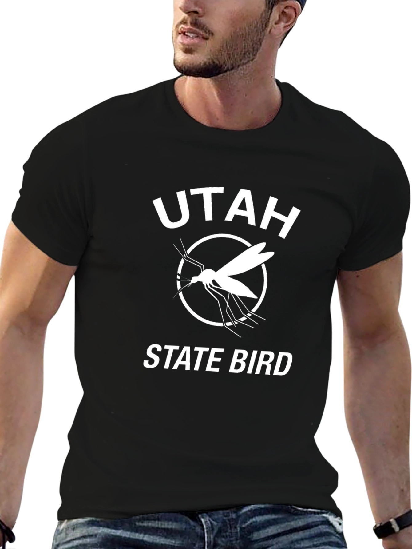 Utah State Bird Mosquito T-Shirt - Black