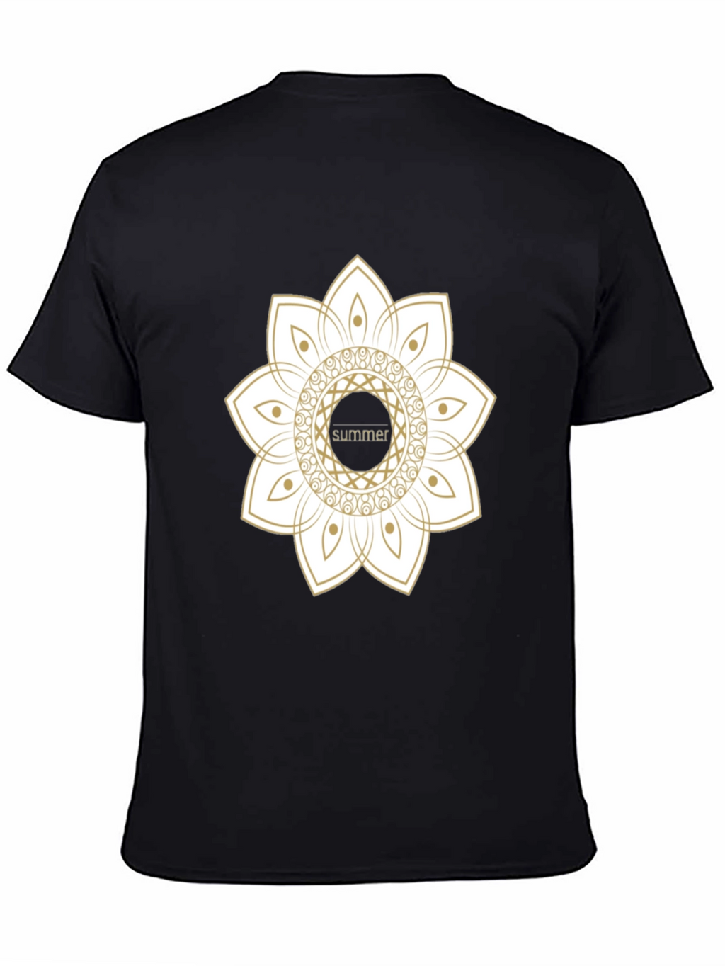 Summer Mandala Black Graphic Tee