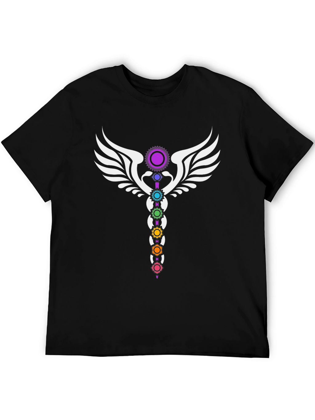 Chakra Wings Black Graphic Tee