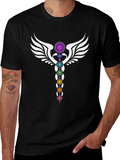 Chakra Wings Black Graphic Tee