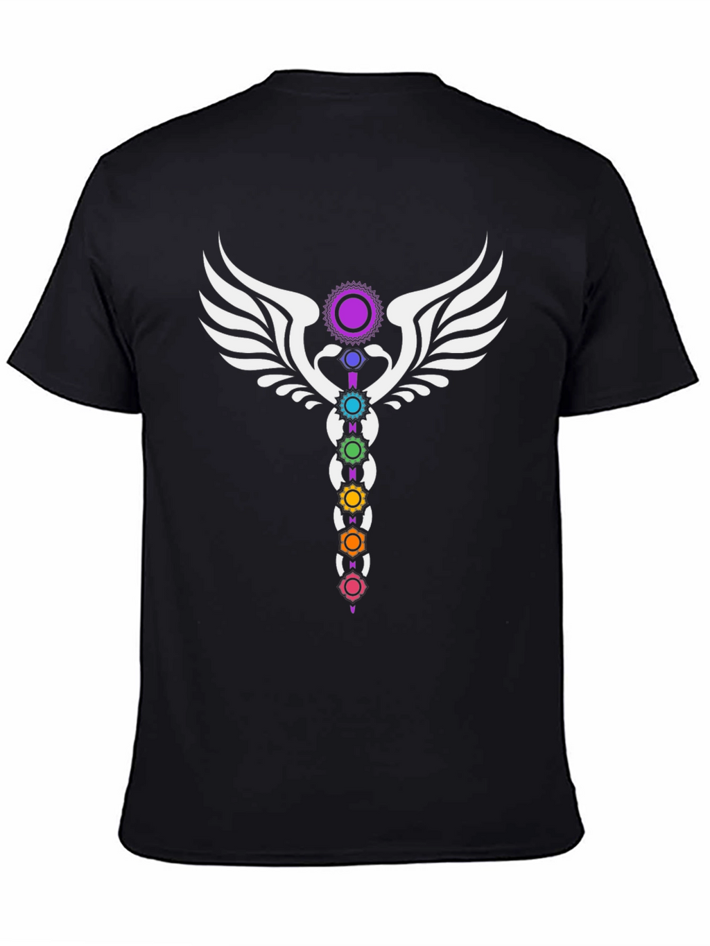 Chakra Wings Black Graphic Tee