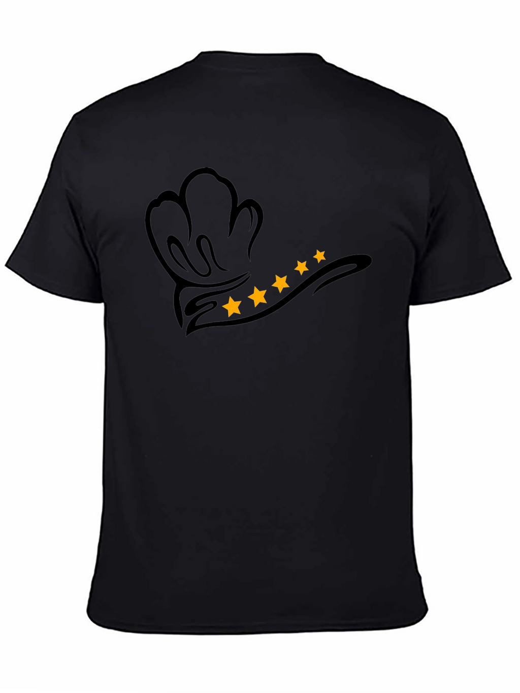 Chef Hat Star Rating Graphic T-Shirt - Black