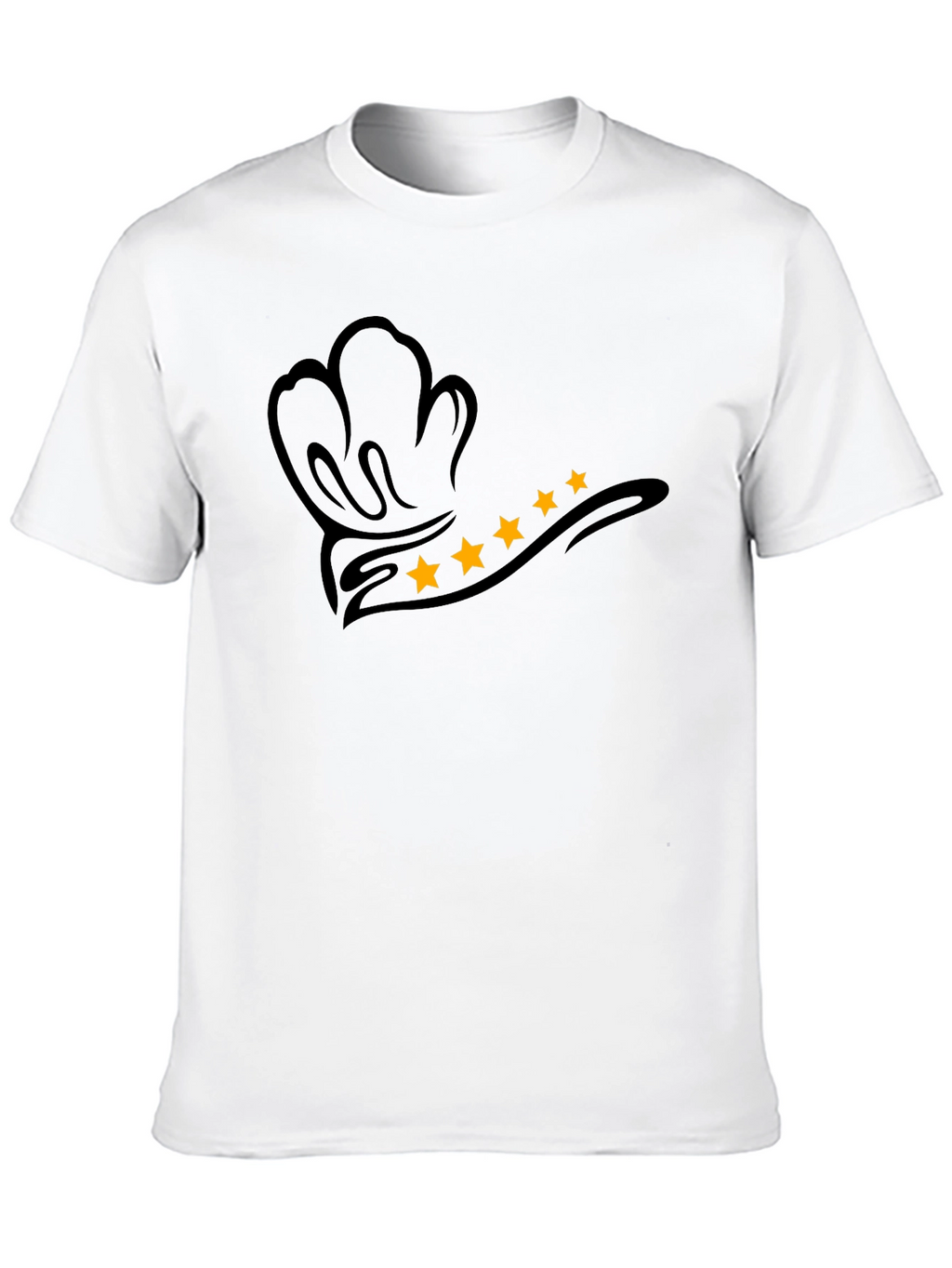 Chef Hat Star Rating Graphic T-Shirt - Black