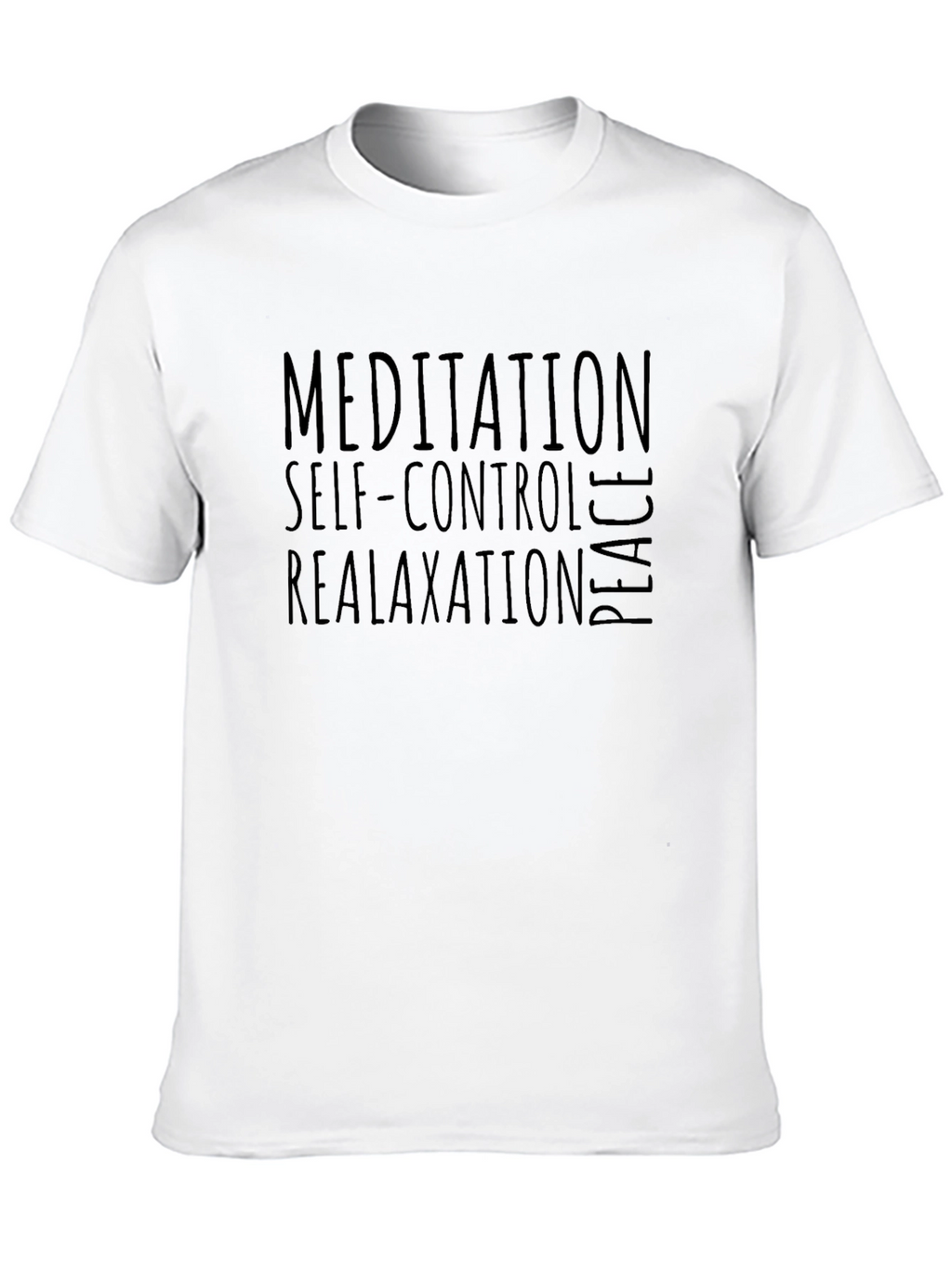 Mens Meditation Self-Control Relax Peace Graphic T-Shirt