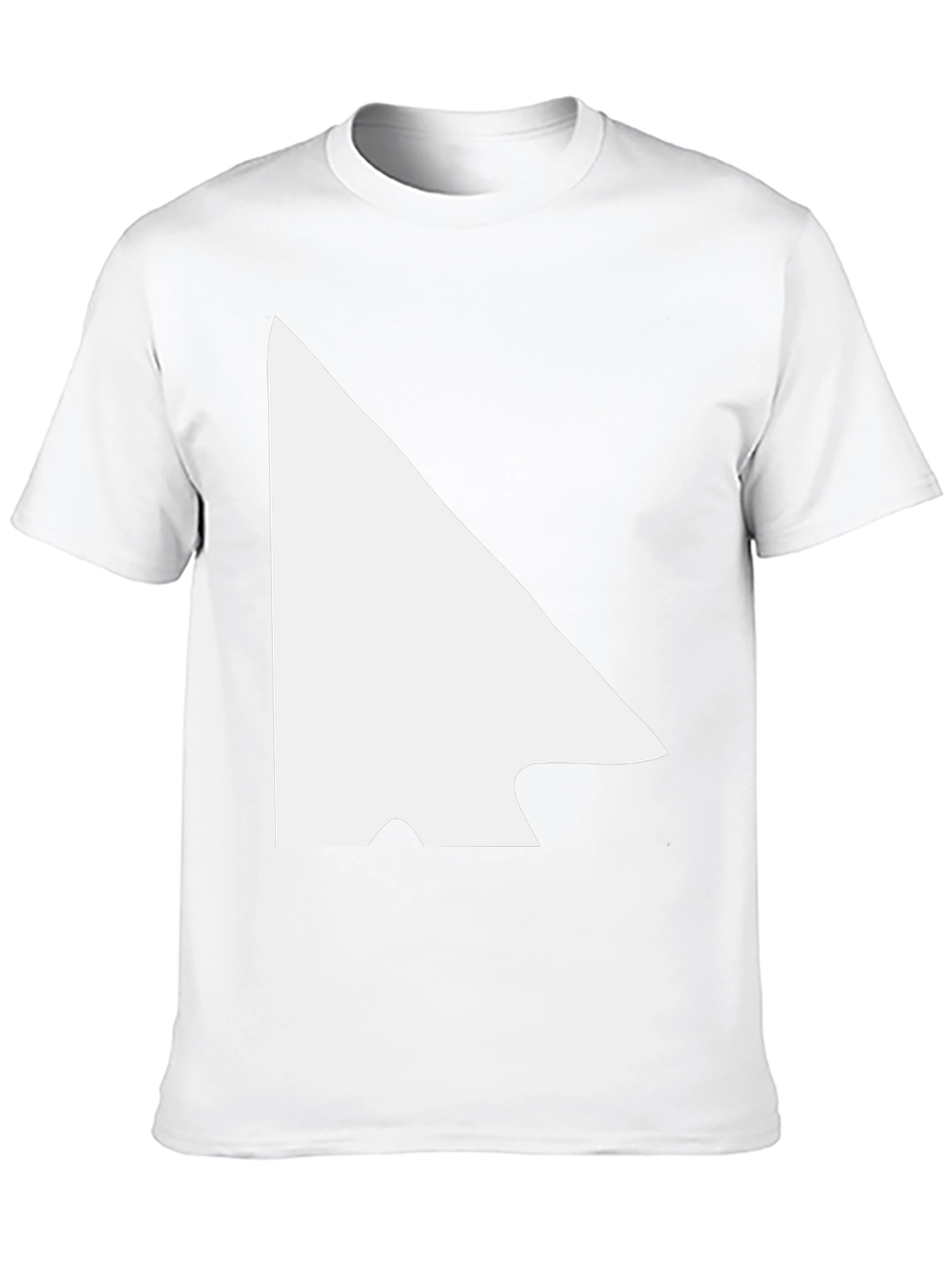Modern Black Tee with White Arrowhead Graphic