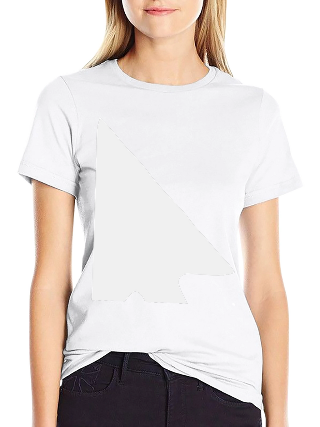 Modern Black Tee with White Arrowhead Graphic
