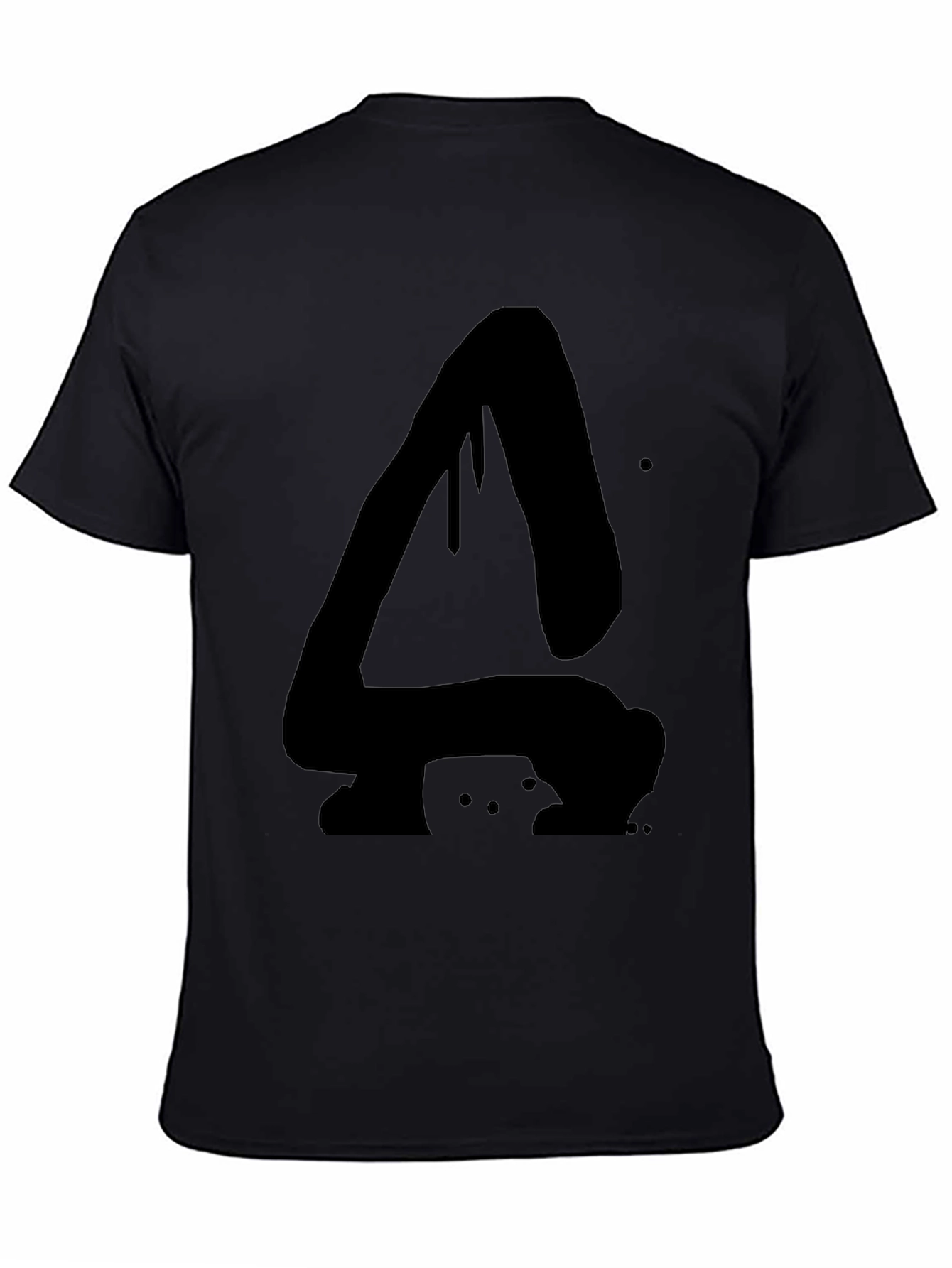 Abstract Dripping A Black Graphic T-Shirt