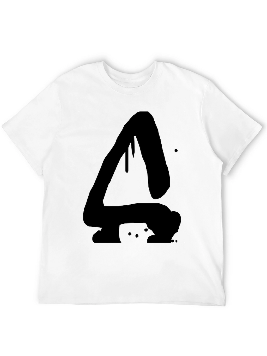 Abstract Dripping A Black Graphic T-Shirt