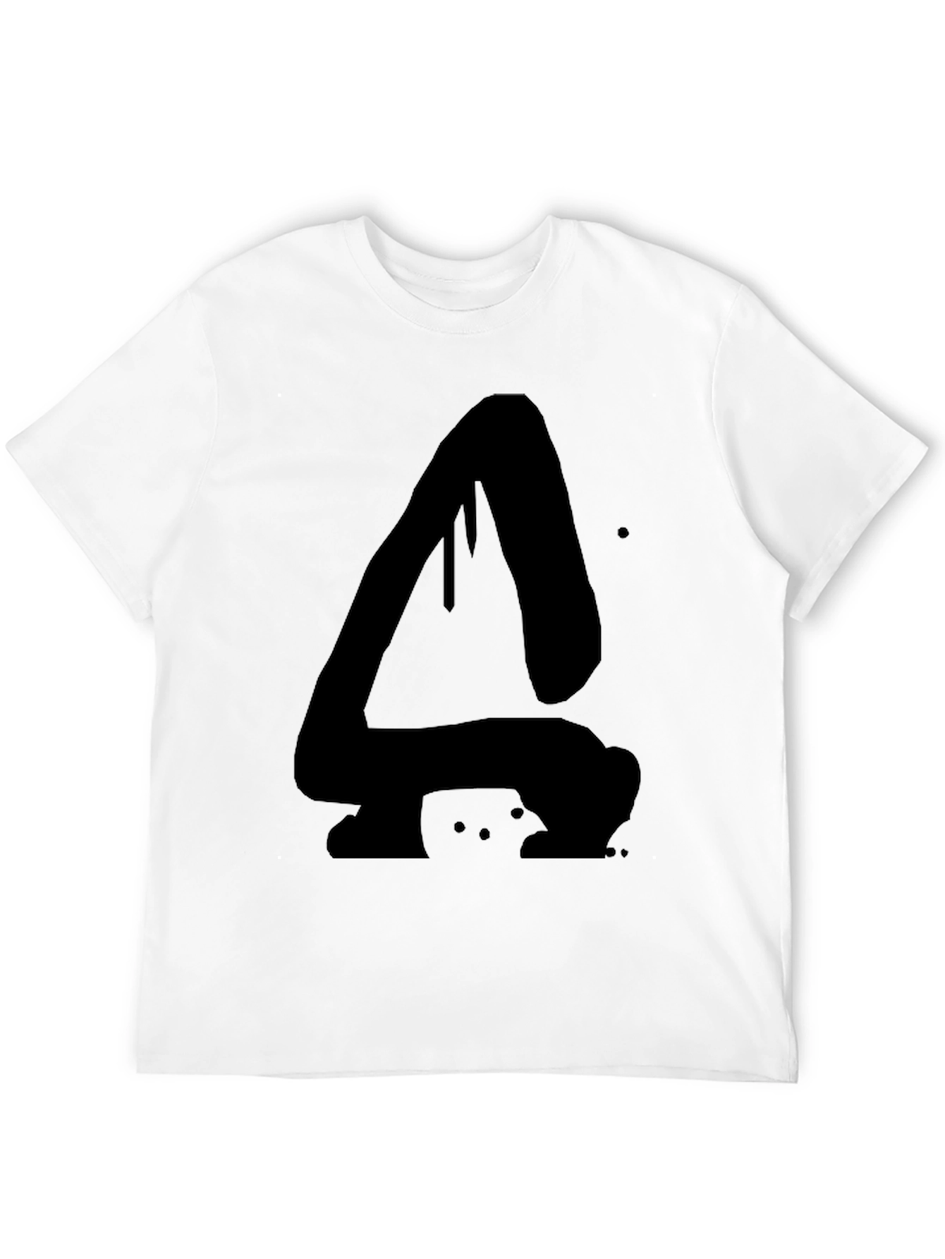 Abstract Dripping A Black Graphic T-Shirt