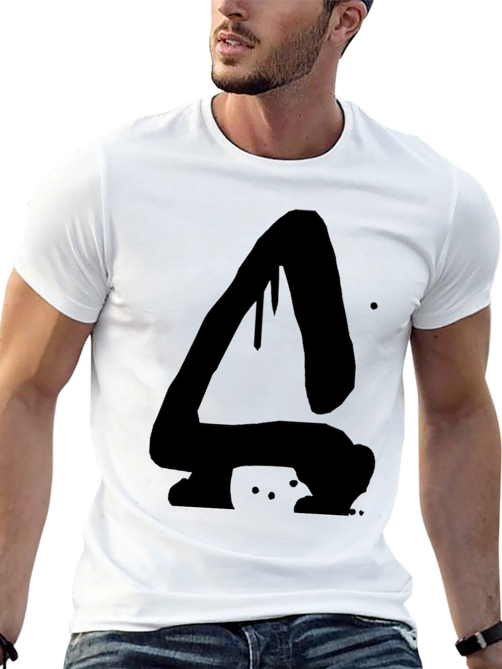 Abstract Dripping A Black Graphic T-Shirt