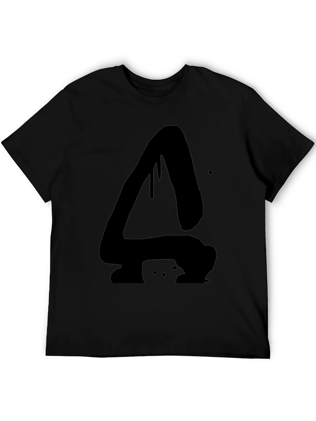 Abstract Dripping A Black Graphic T-Shirt
