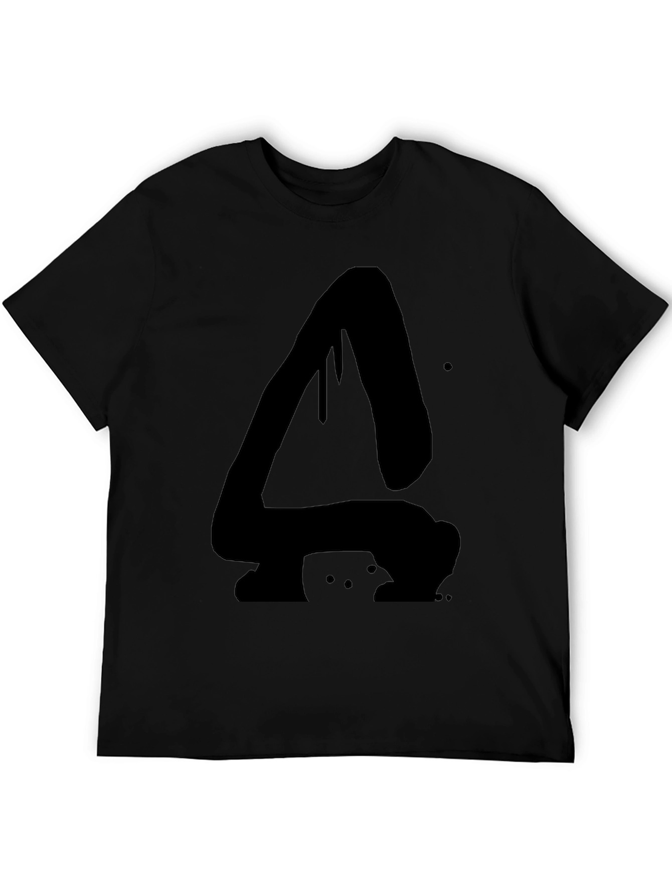 Abstract Dripping A Black Graphic T-Shirt