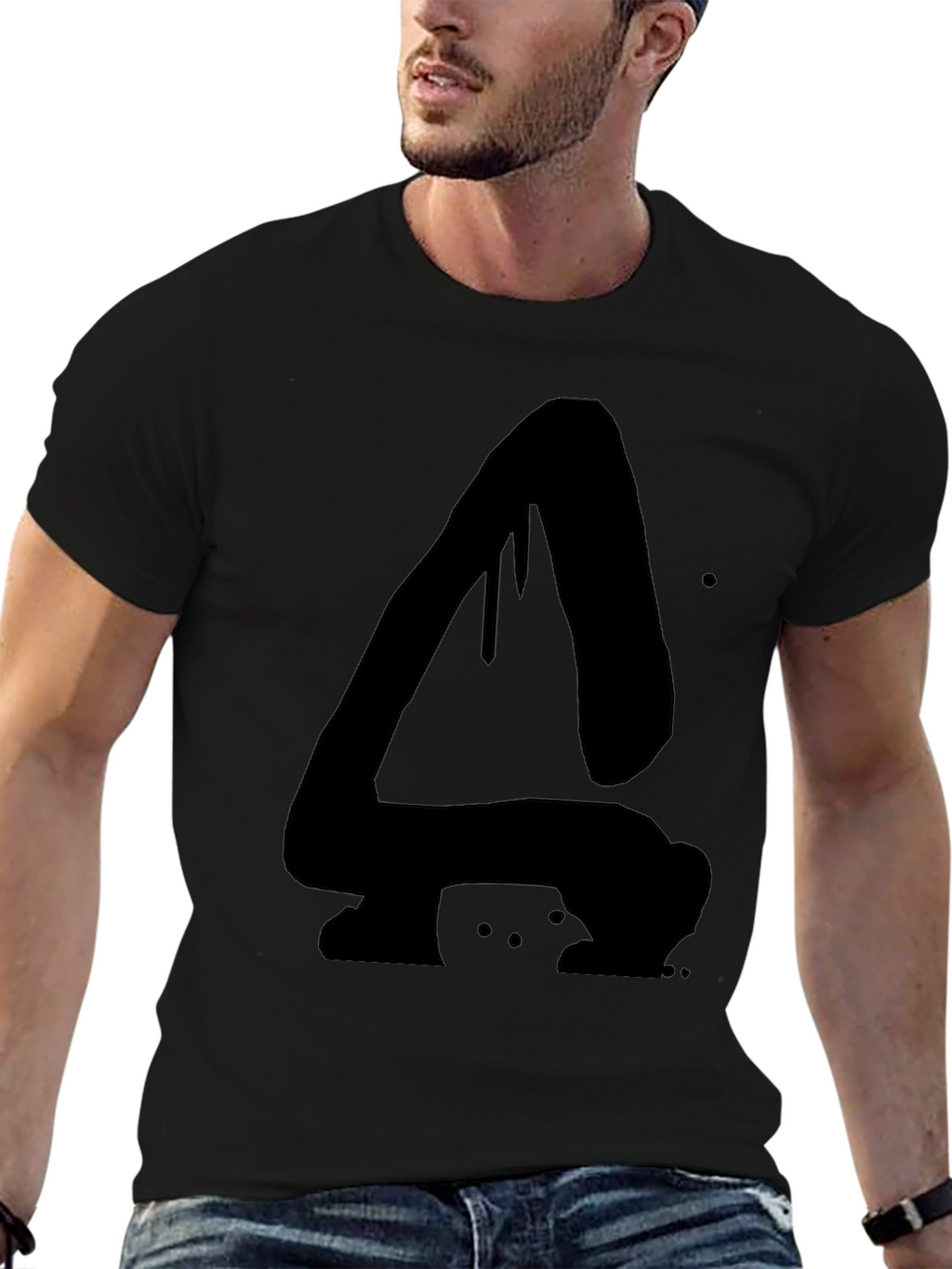 Abstract Dripping A Black Graphic T-Shirt