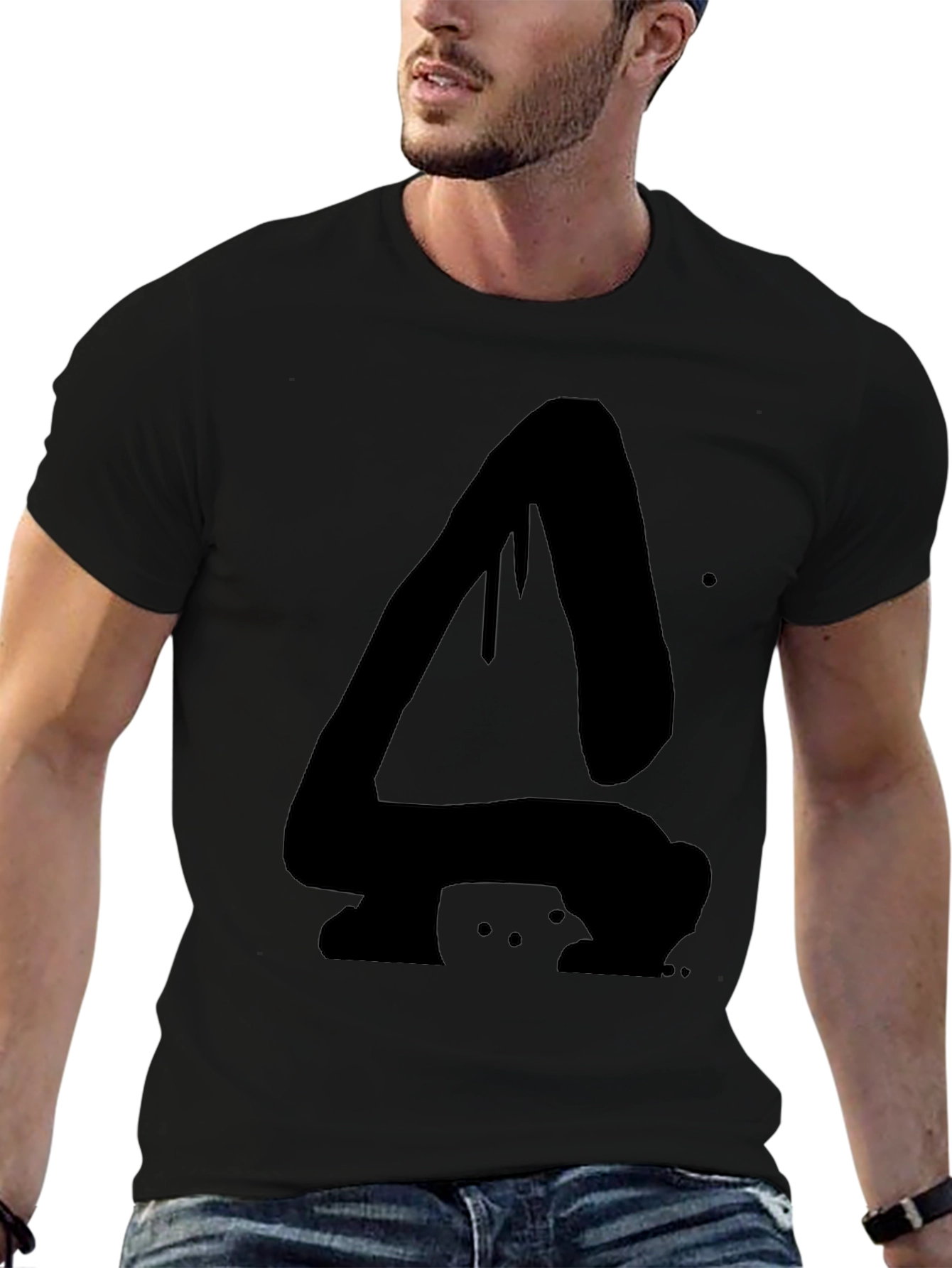 Abstract Dripping A Black Graphic T-Shirt