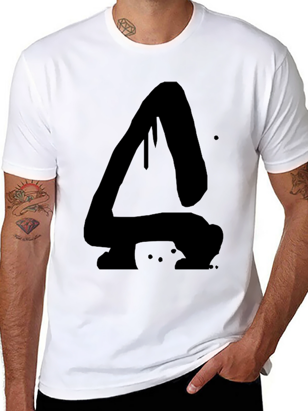 Abstract Dripping A Black Graphic T-Shirt
