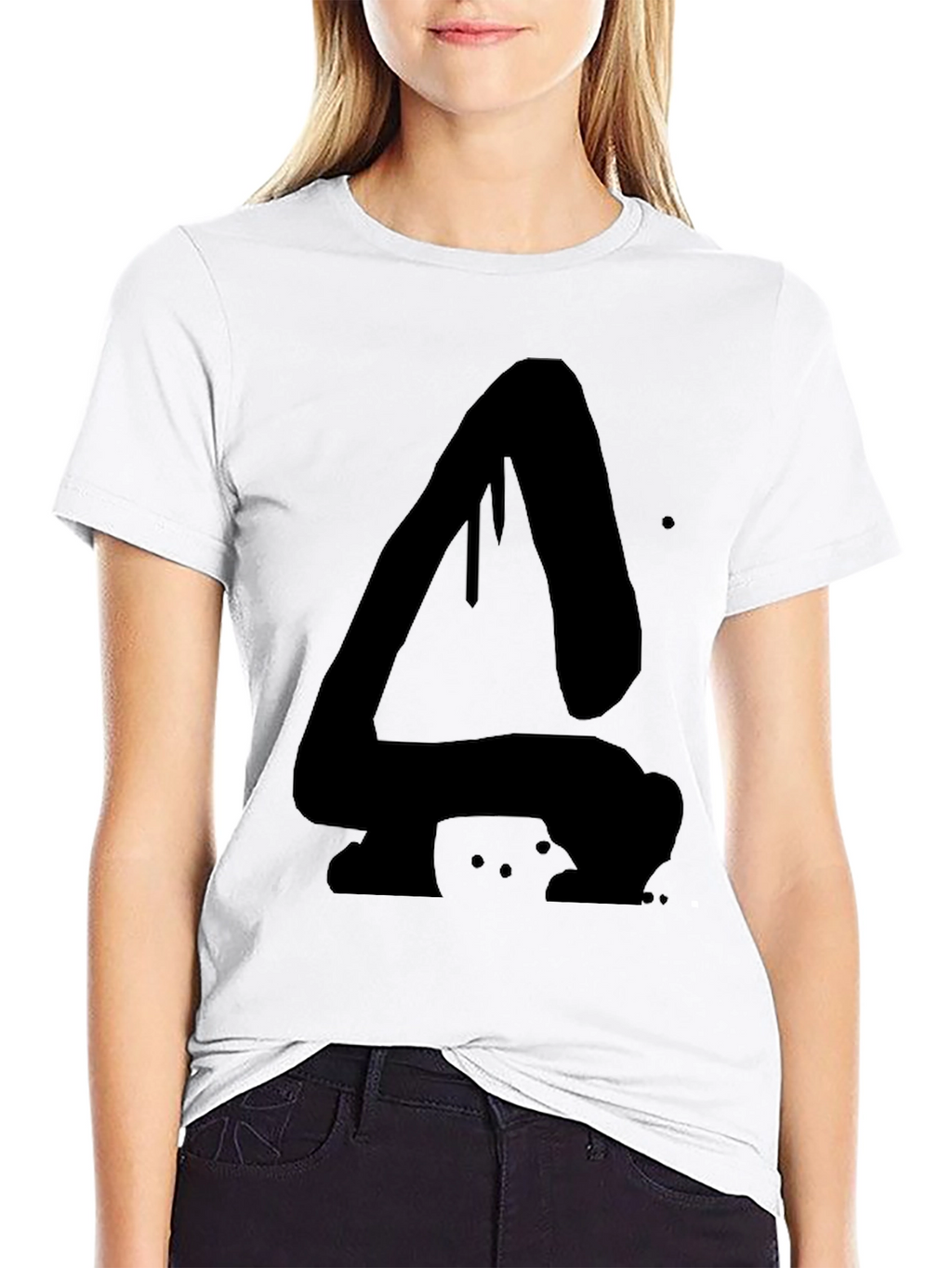 Abstract Dripping A Black Graphic T-Shirt