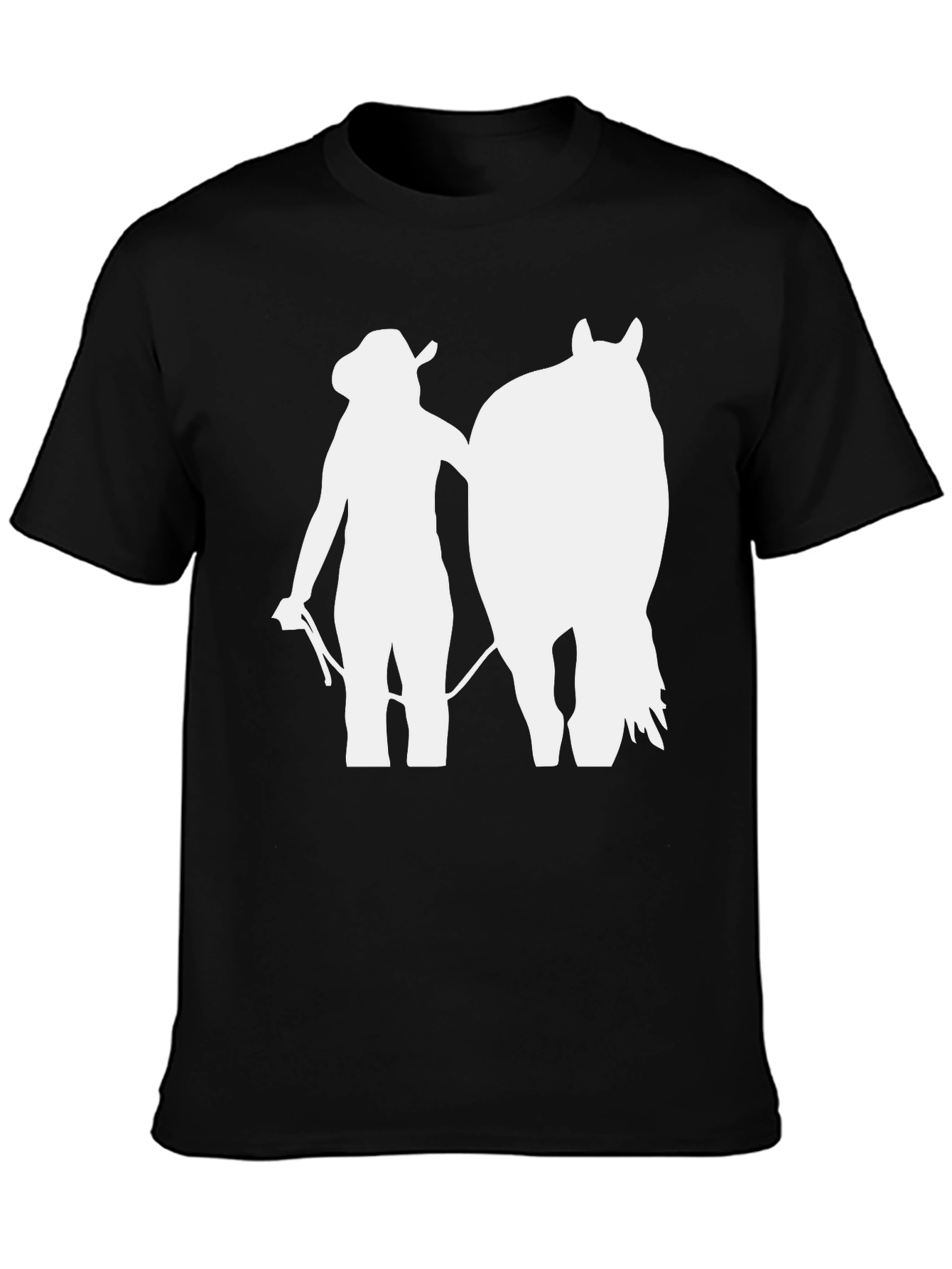 Cowgirl Horse T-Shirt: Western Silhouette Tee