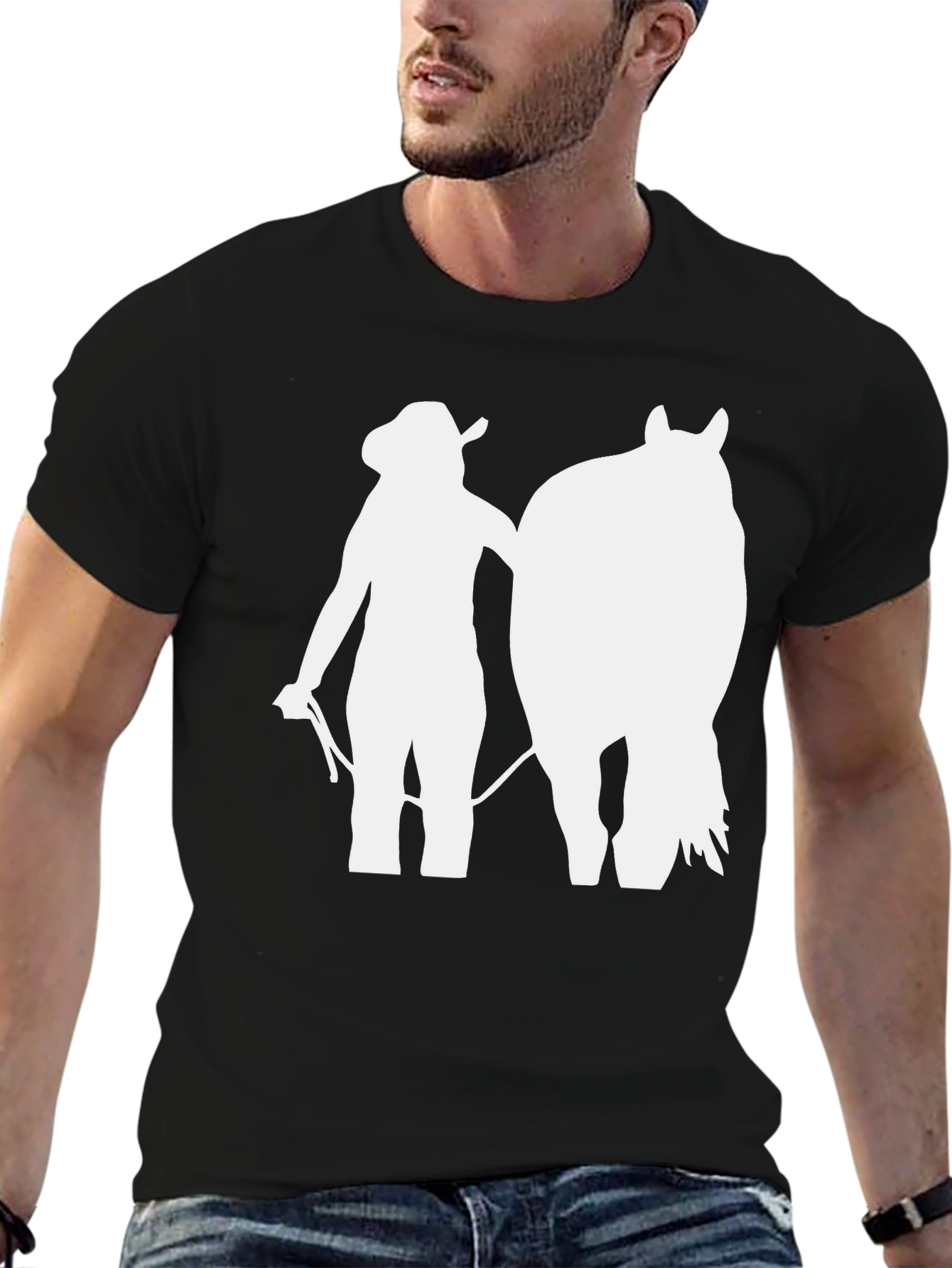 Cowgirl Horse T-Shirt: Western Silhouette Tee