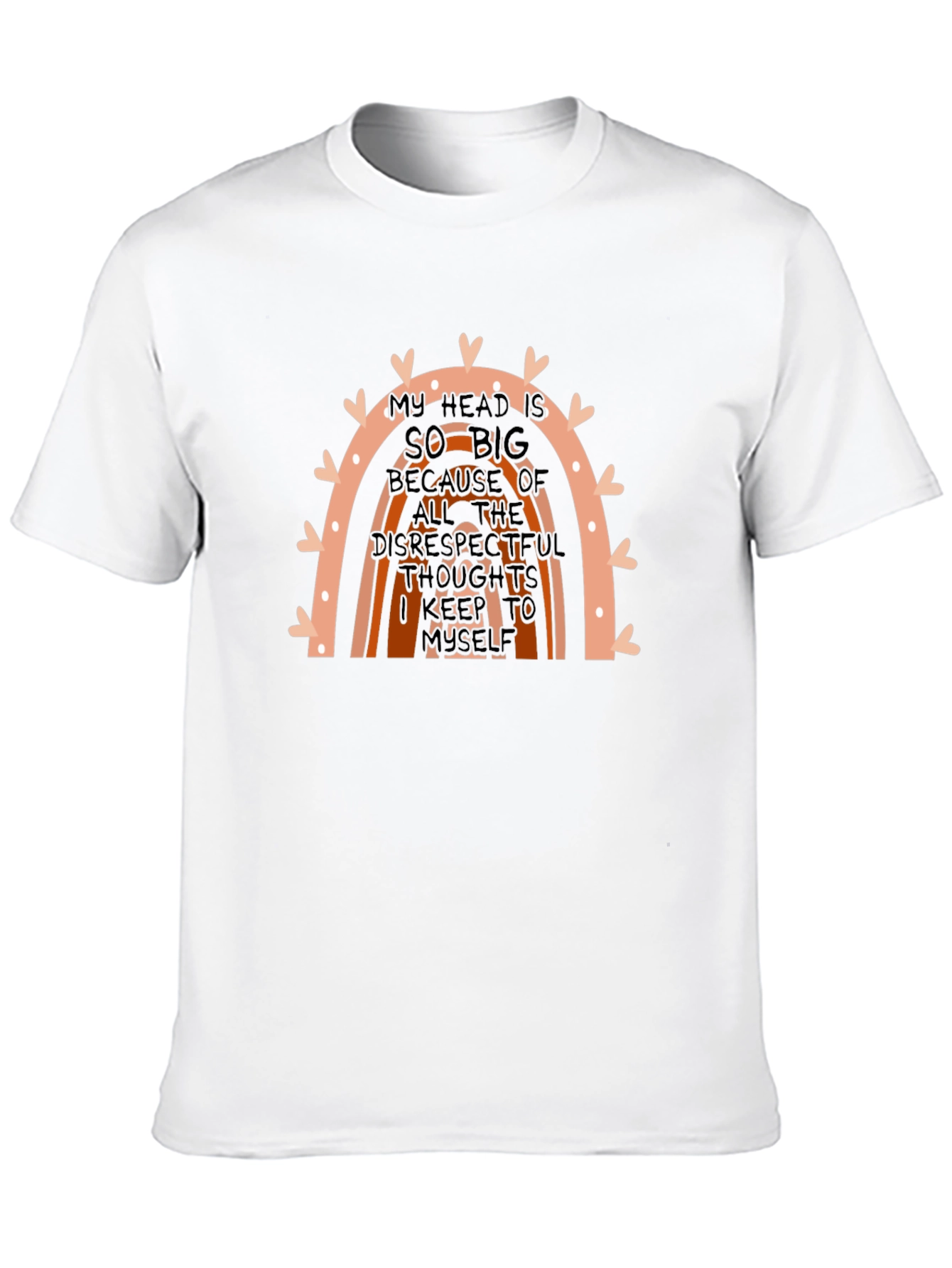 Funny Rainbow Graphic Tee - My Head Is So Big