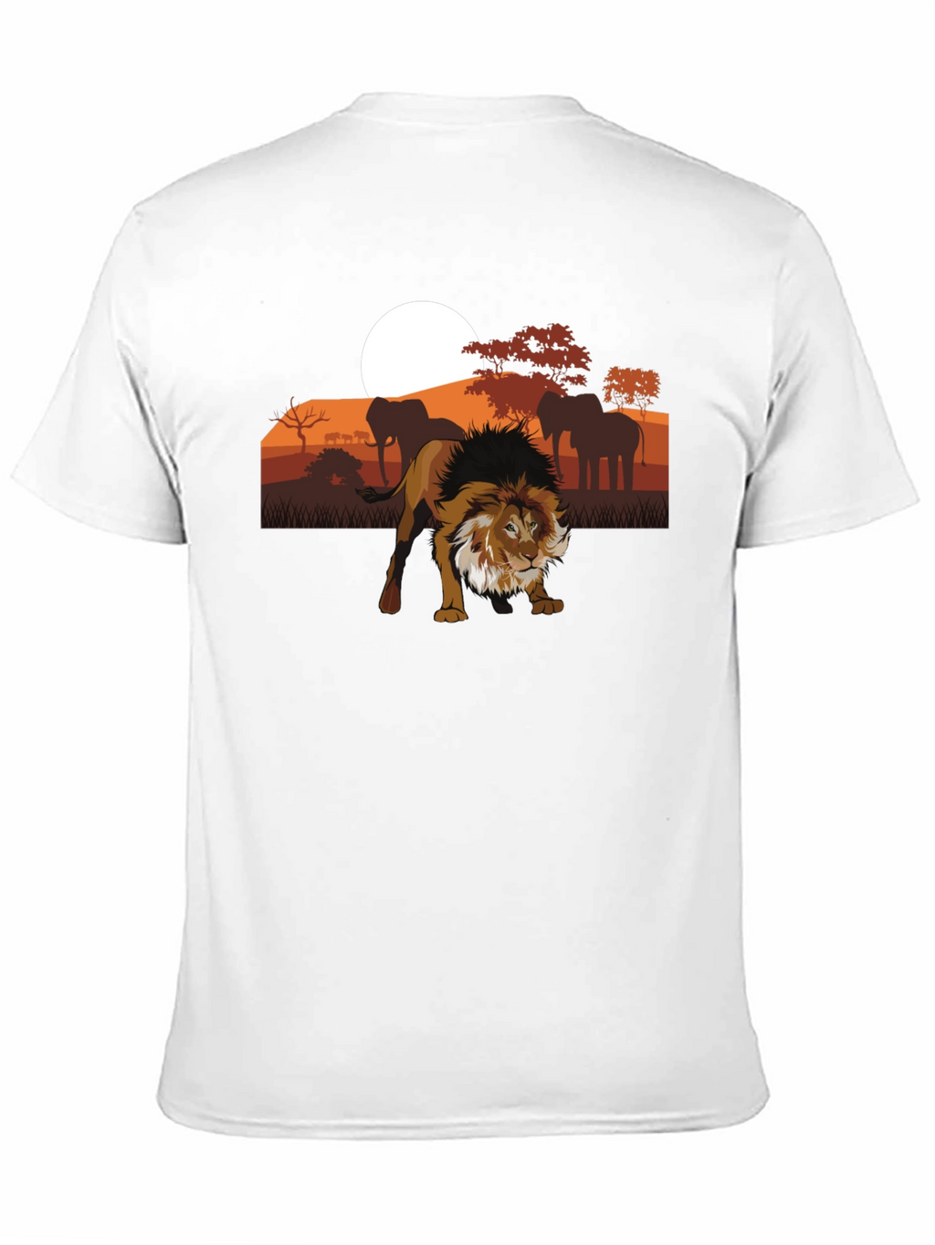 Lion Safari Graphic Tee - Unisex Black T-Shirt