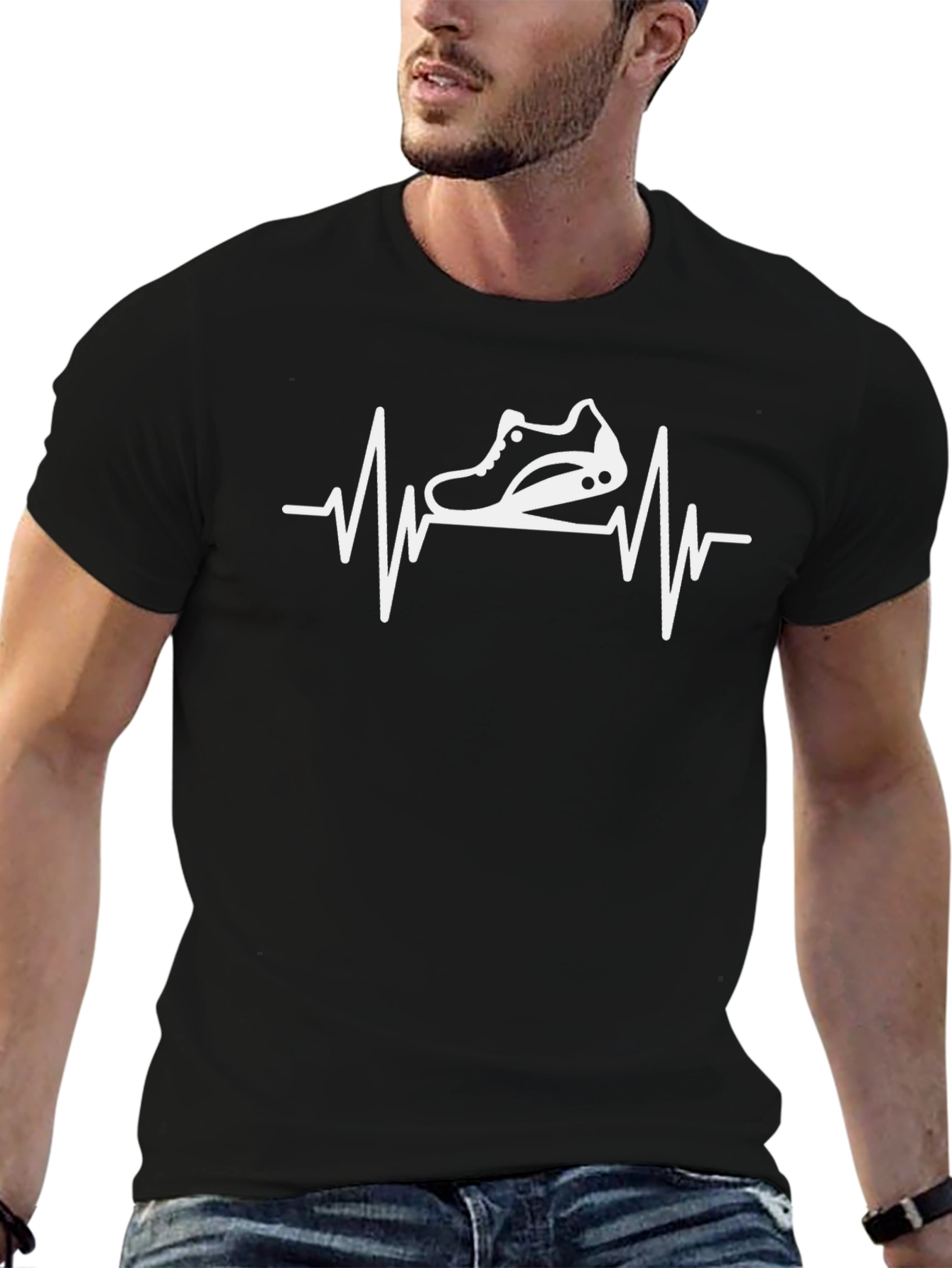 Running Heartbeat Tee - Cardio Enthusiast Shirt