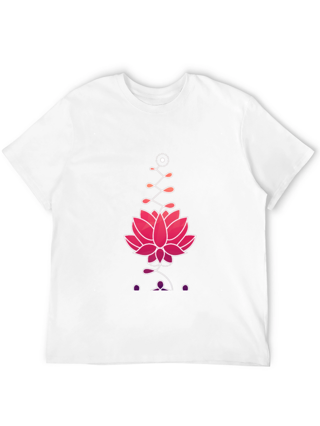 Lotus Graphic Print Tee - Black