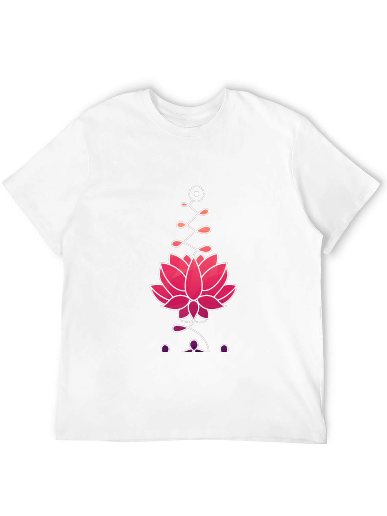 Lotus Graphic Print Tee - Black