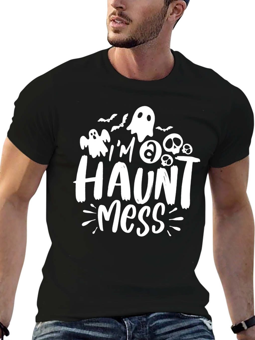 Im A Haunt Mess Halloween Graphic Tee