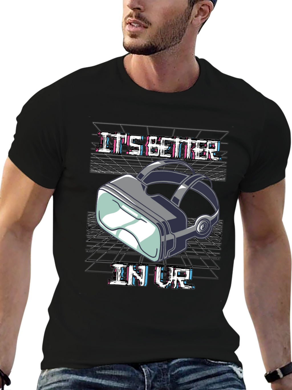 Its Better in VR Black Graphic Tee