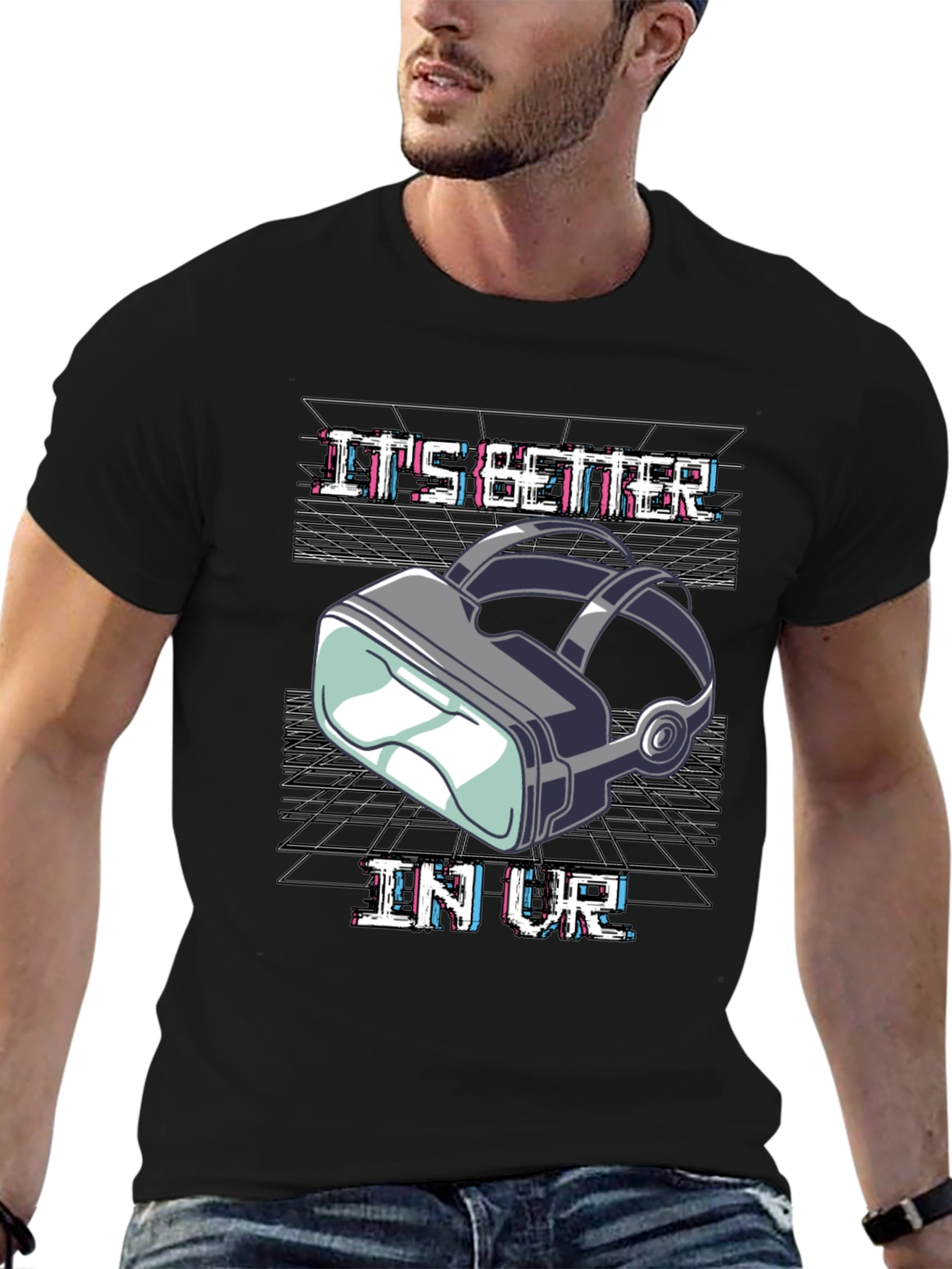 Its Better in VR Black Graphic Tee