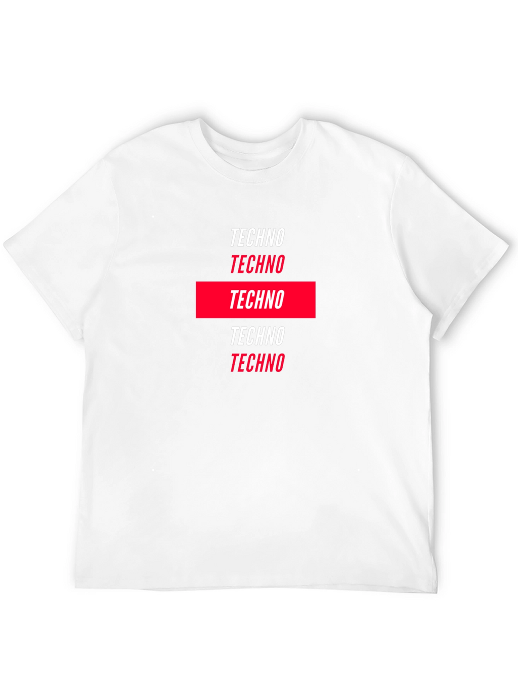 Techno Graphic Print Black T-Shirt