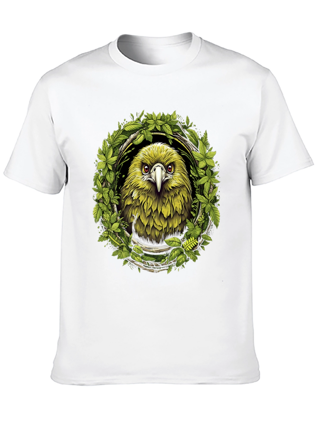 Eagle Wreath Graphic Tee - Nature Inspired Bird Shirt