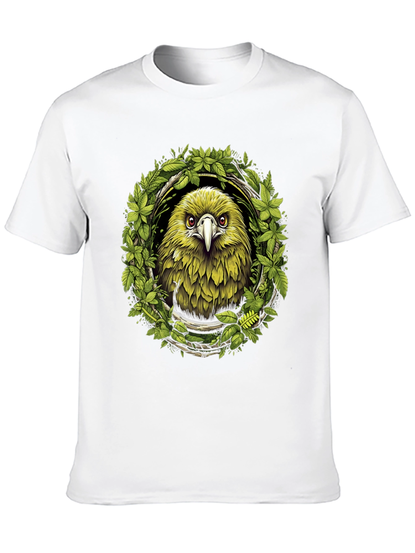 Eagle Wreath Graphic Tee - Nature Inspired Bird Shirt