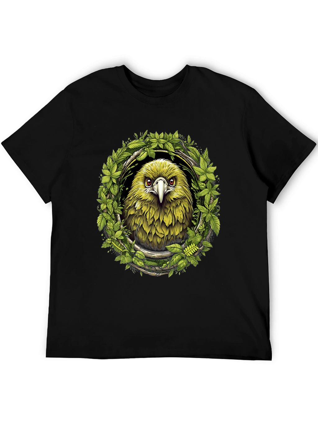 Eagle Wreath Graphic Tee - Nature Inspired Bird Shirt