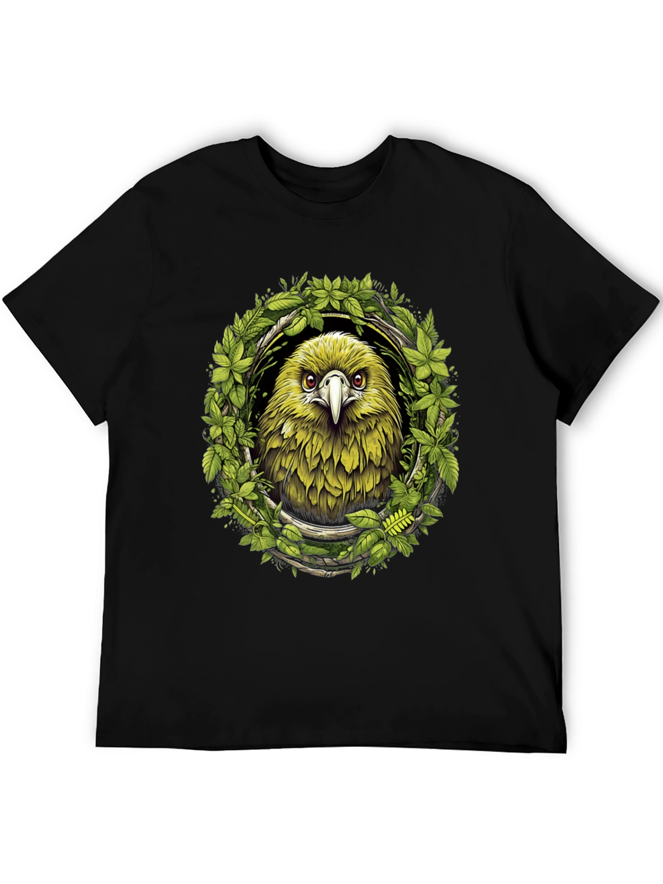 Eagle Wreath Graphic Tee - Nature Inspired Bird Shirt