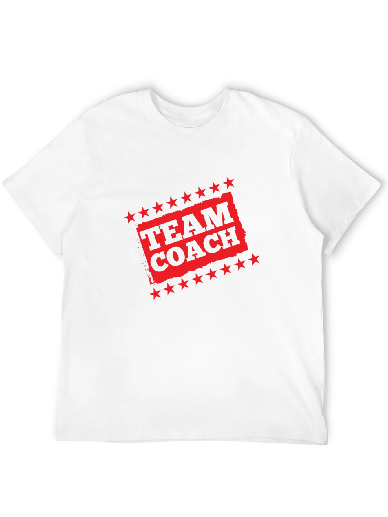 Team Coach Black T-Shirt with Red Graphic