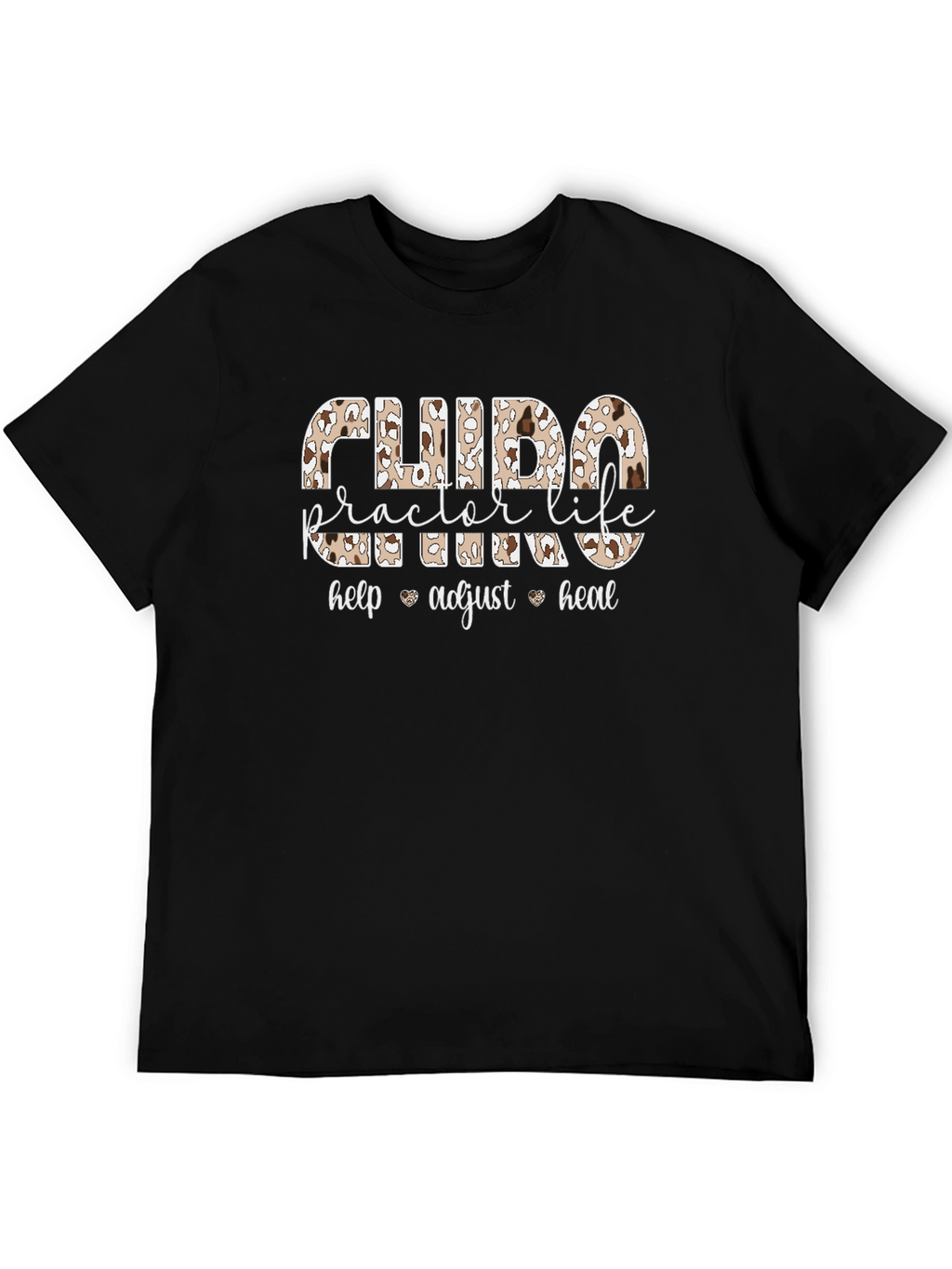 Chiropractor Life Leopard Print Graphic T-Shirt